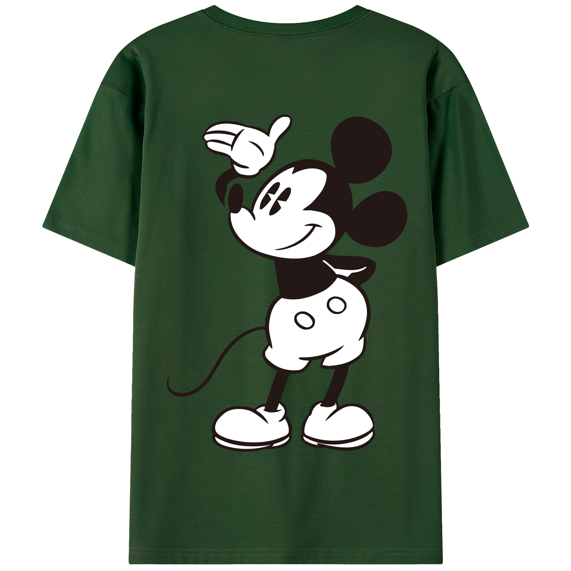 （画像用） ミッキーマウス Mickey Mouse 綿100％半袖Tシャツ（背面プリント）